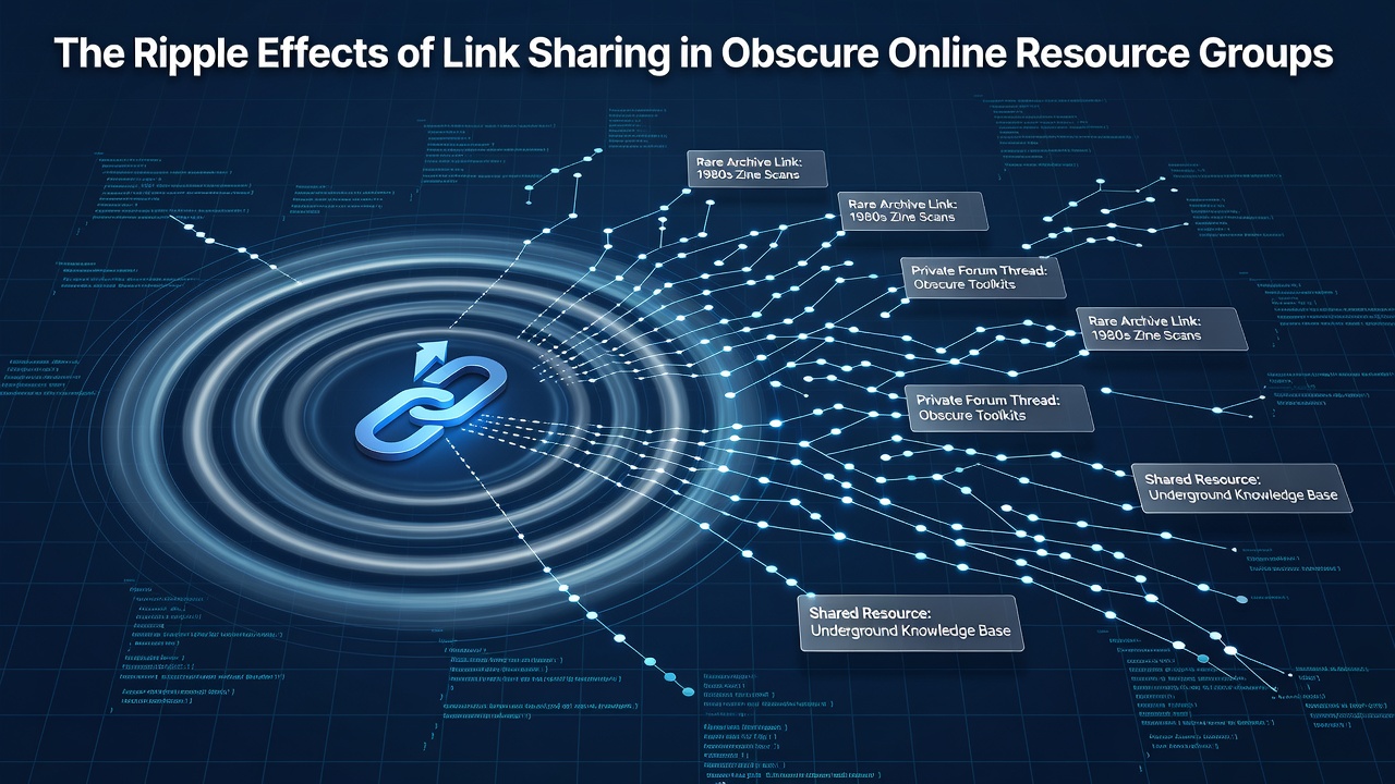 The Ripple Effects of Link Sharing in Obscure Online Resource Groups